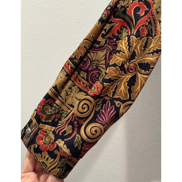 Vintage Norton McNaughton Double Breasted Lightweight VTG Artsy Floral Blazer - Picture 10 of 10